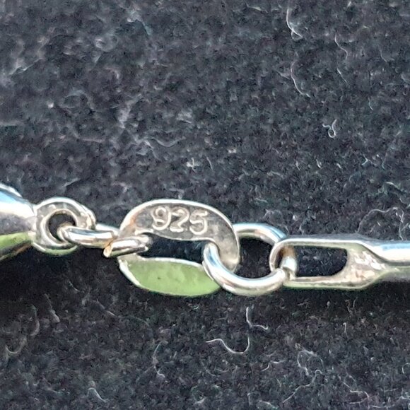 Beautiful Vintage 925 Sterling Silver Natural Larimar Statement Pendant Necklace - Picture 9 of 13